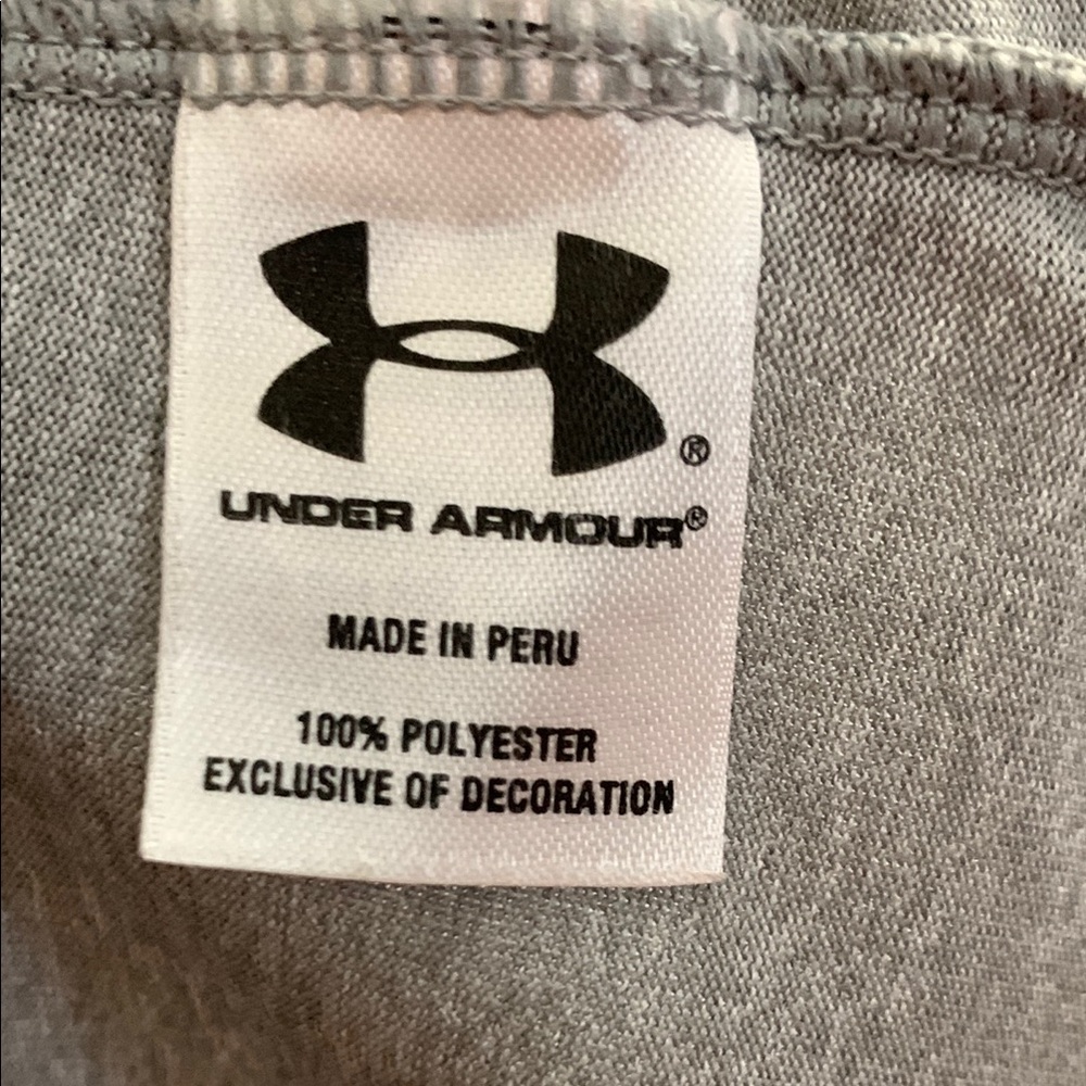 3/$20✨ Under Armour Heat Gear Gray Graphic Short Sleeve Tee - Picture 6 of 9